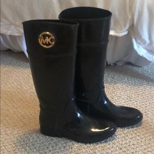 Michael Kors Black Rain Boots